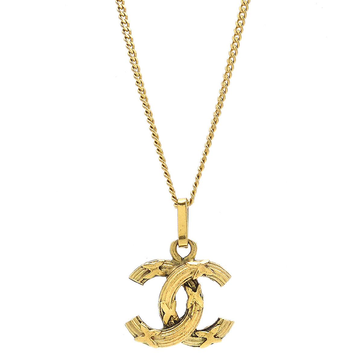 image of Chanel Gold Chain Pendant Necklace