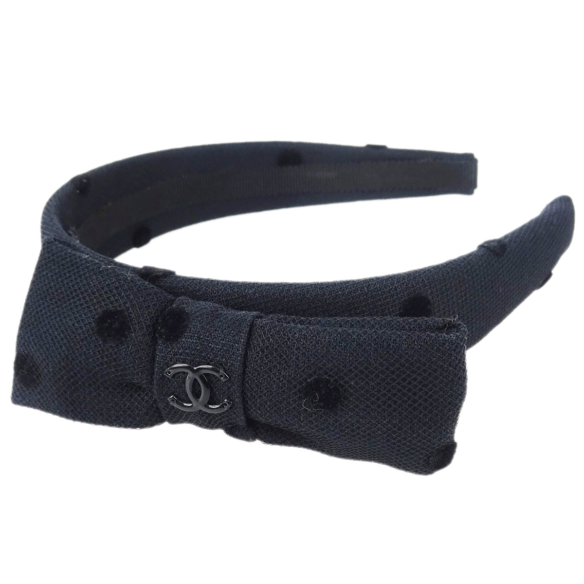 Image of Chanel Bow Headband Black