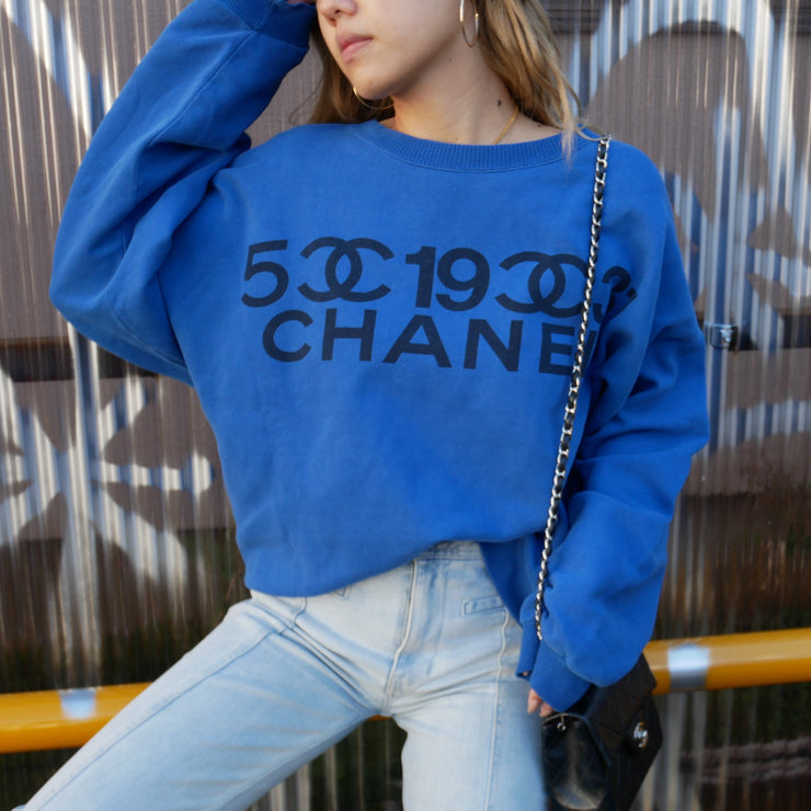 chanel sweatshirt blue