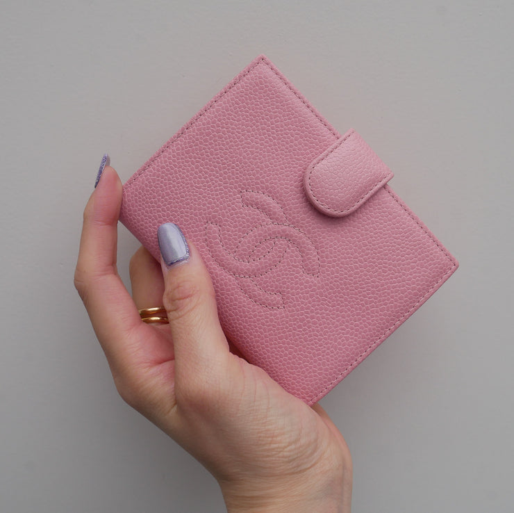 chanel pink caviar wallet