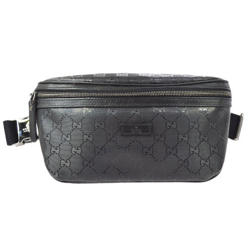 GUCCI GG Bum Bag Waist Pouch Black 