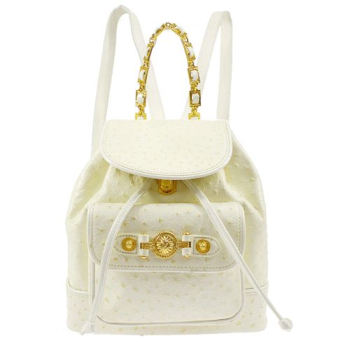 gold versace backpack