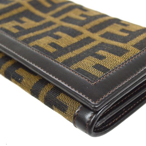 FENDI Zucca Pattern Bifold Long Wallet 