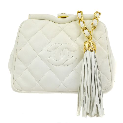 white chain bum bag