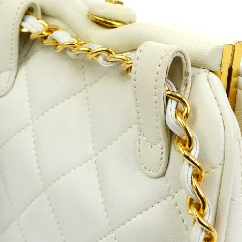 white chain bum bag