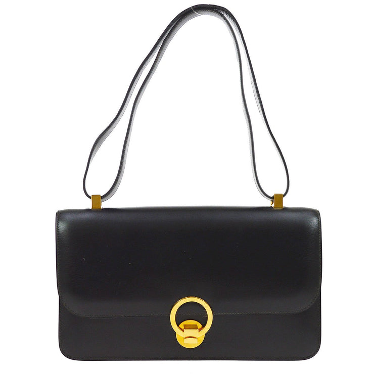 HERMES SAC RING Shoulder Bag Black Box 