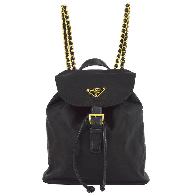 prada chain backpack