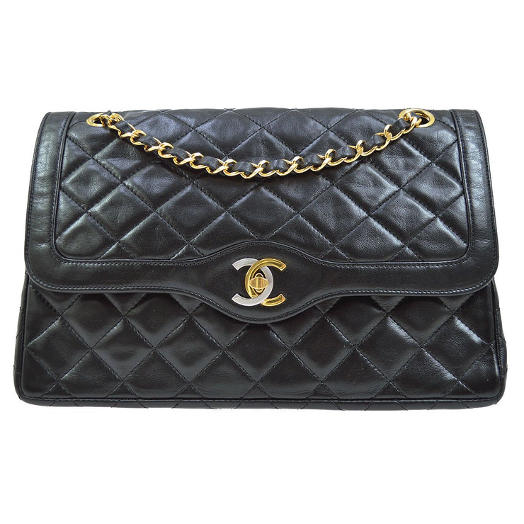 chanel black chain purse