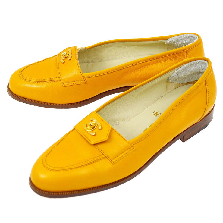 orange chanel shoes