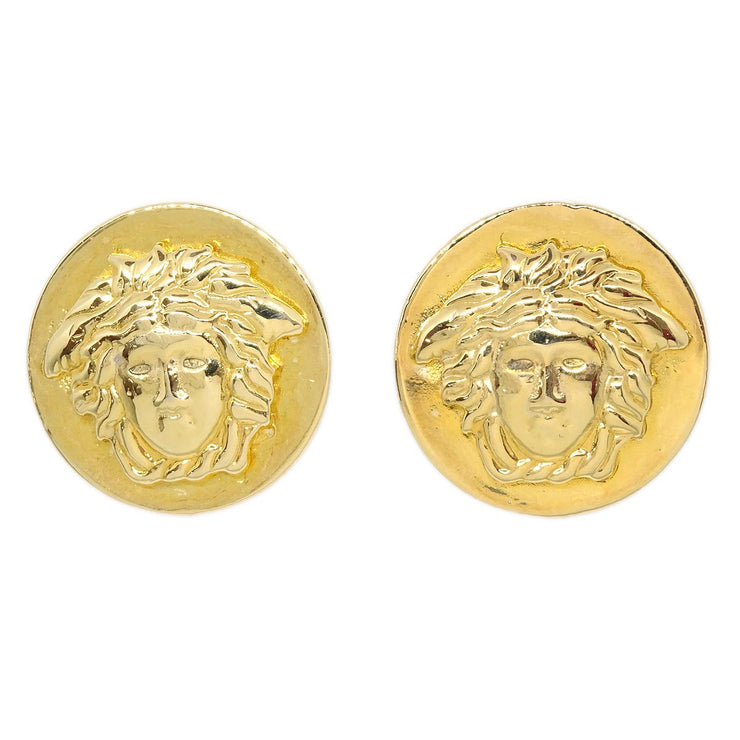 gold medusa earrings