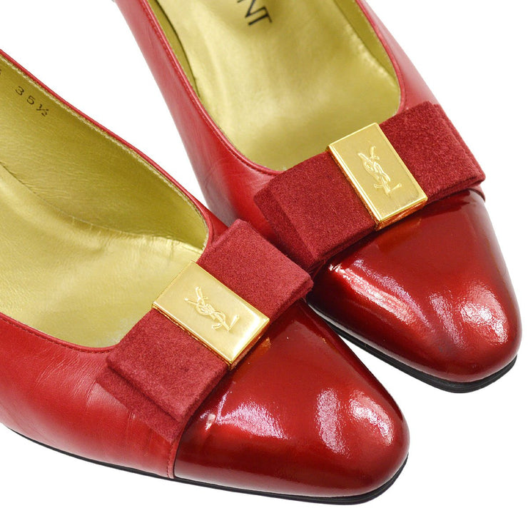 red saint laurent shoes