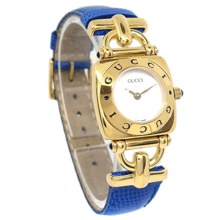 GUCCI 6300L Horsebit Gold Wristwatch 