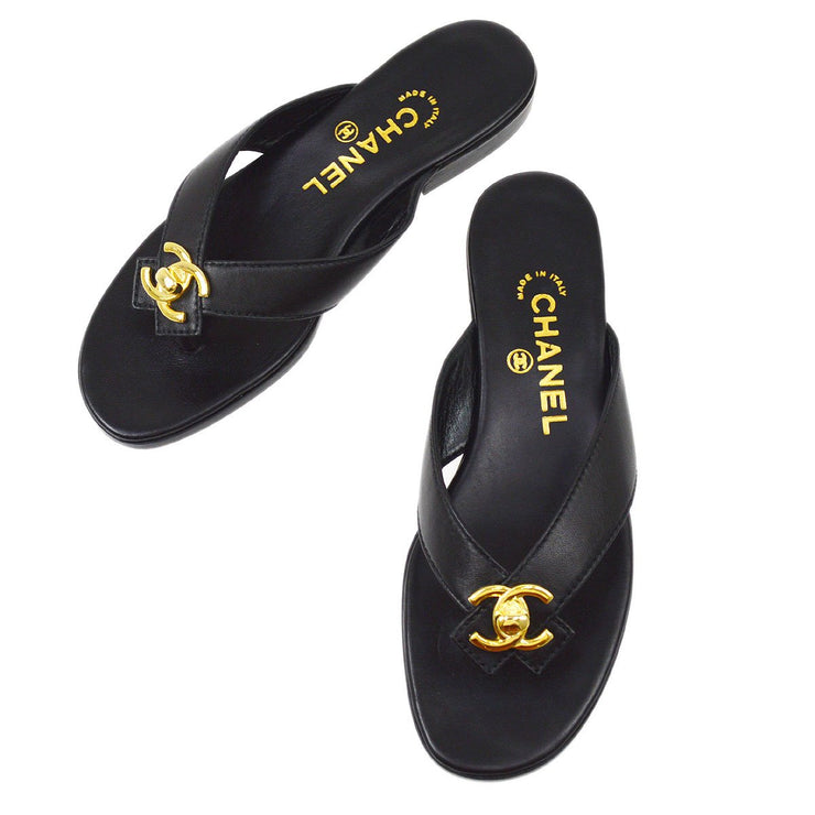 chanel turnlock sandals