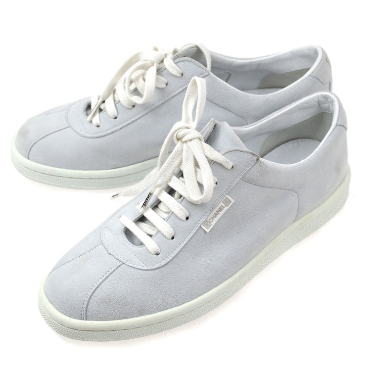 CHANEL Sports Line Sneakers Shoes Gray 