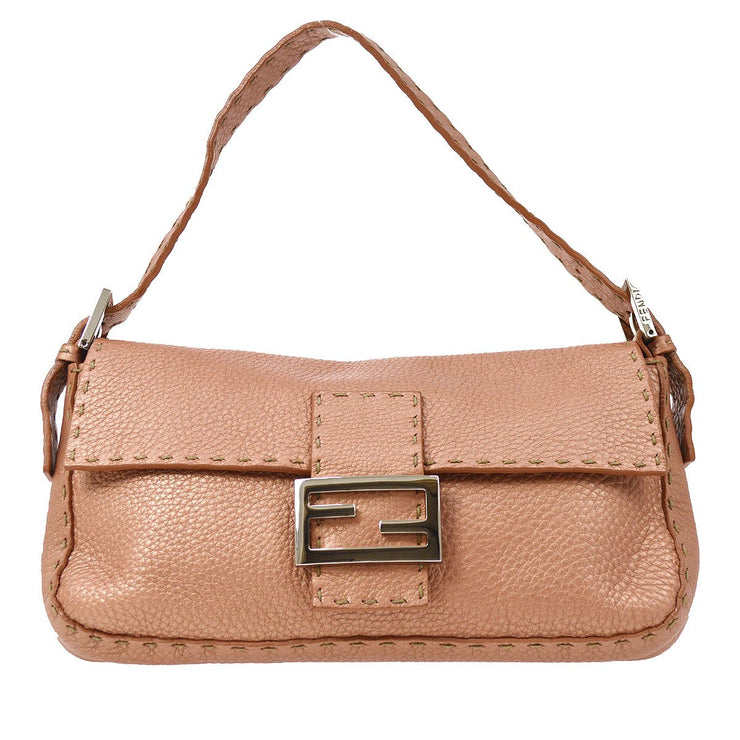 FENDI SELLERIA Baguette Hand Bag Bronze 