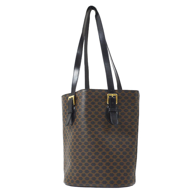 black bucket tote bag