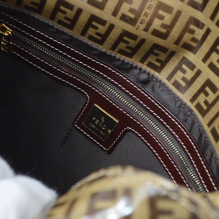 Baguette cloth handbag Fendi Brown in Cloth - 17617386