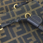 FENDI Zucca Pattern Backpack Hand Bag Brown