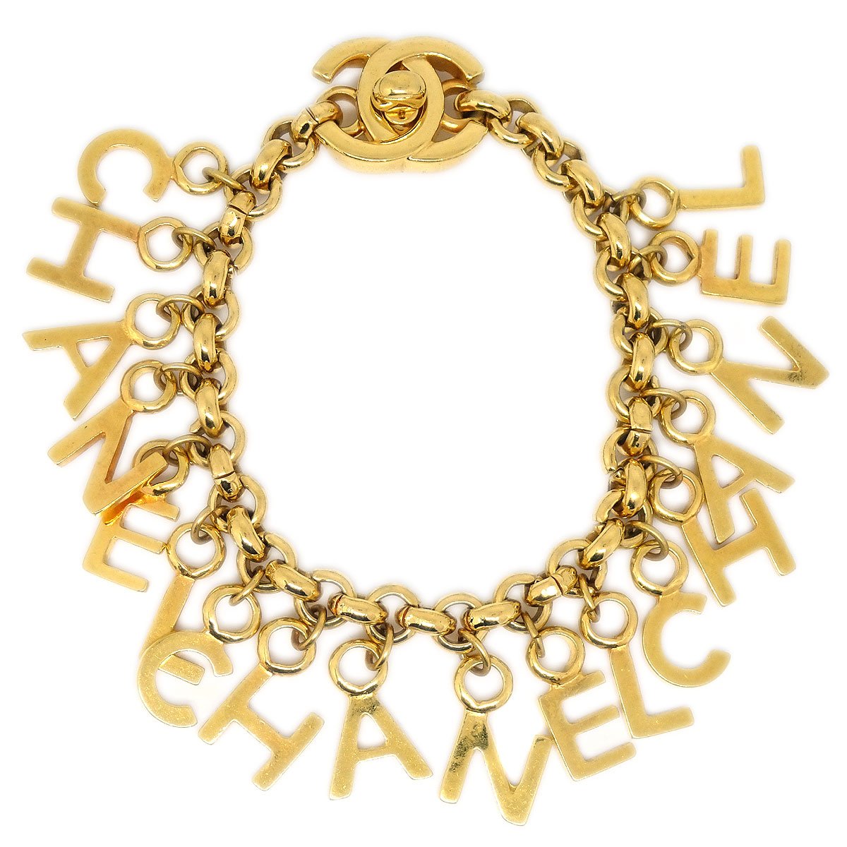 image of CHANEL 1996 Turnlock Bracelet Gold