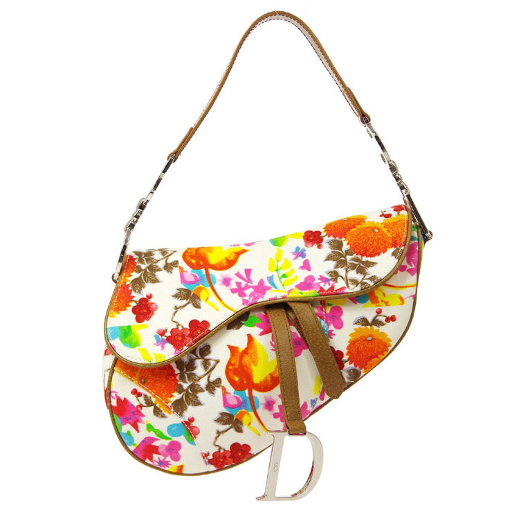 christian dior flower saddle bag