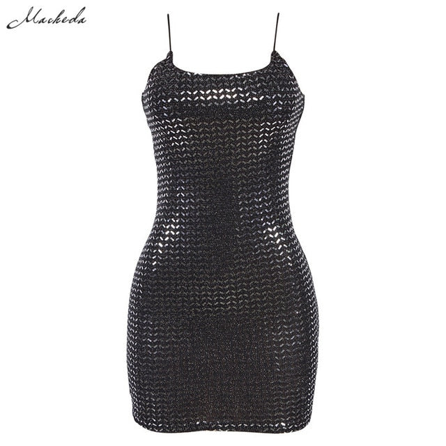 black bling dress