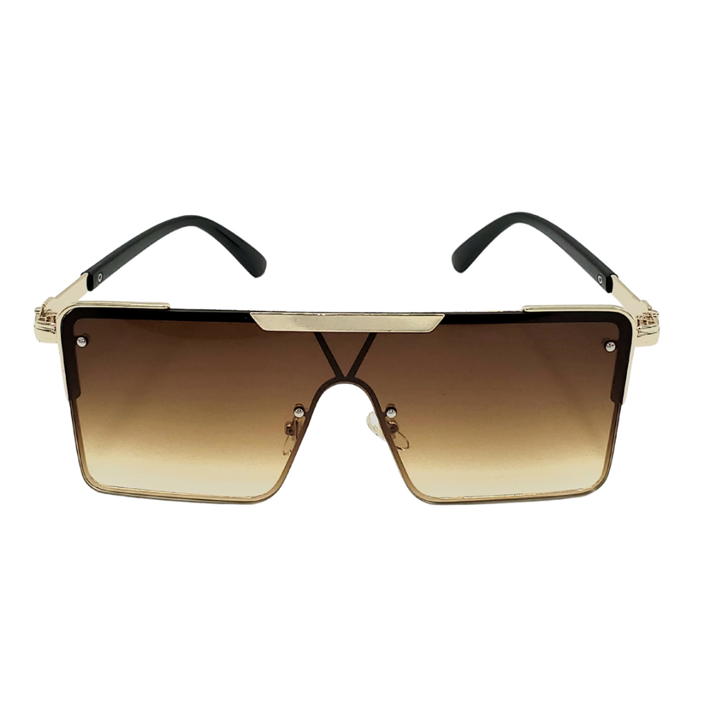 Brown and Gold Unisex Sunglasses – Tarell's