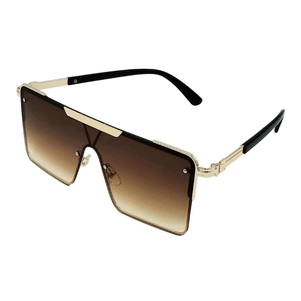 Brown and Gold Unisex Sunglasses – Tarell's