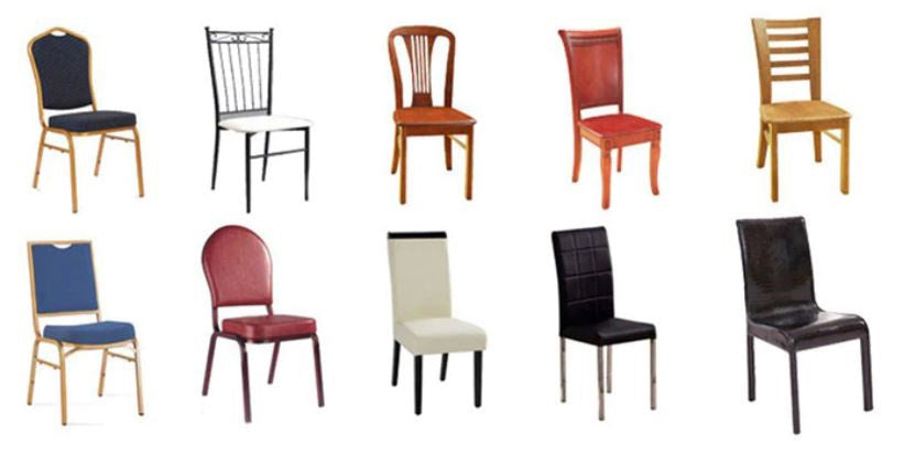 Modèles et types de chaises qui sont compatibles avec notre Housse de chaise de mariage