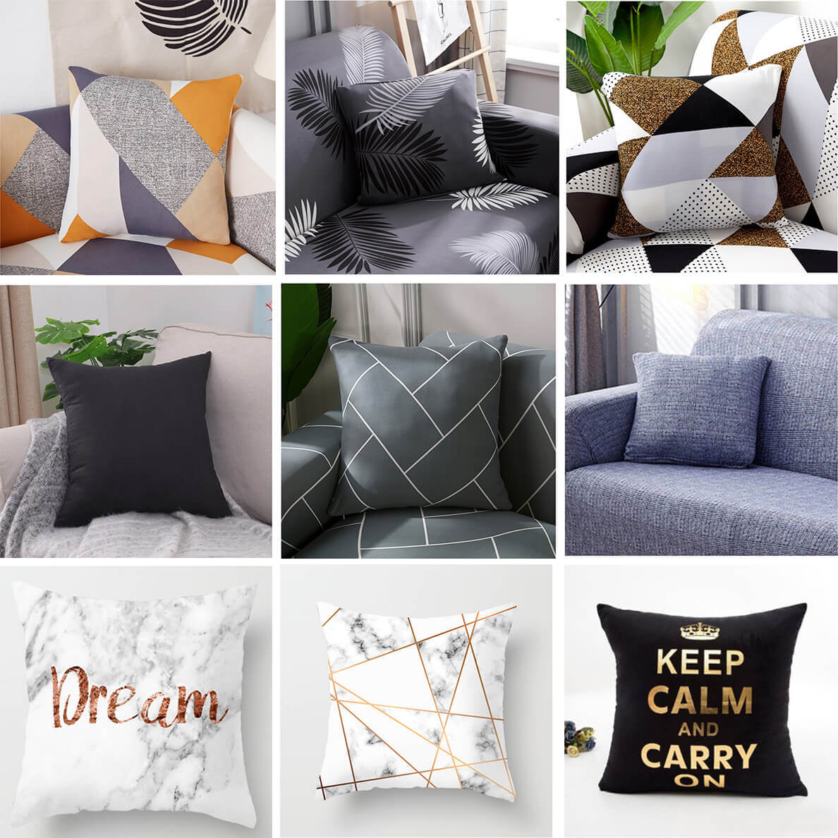 Housses de coussin décoratives : une ribambelle de motifs