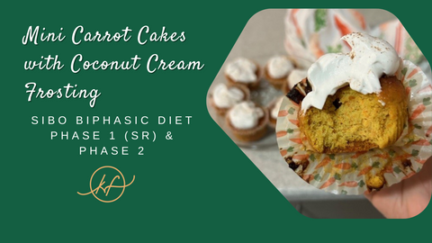 mini carrot cake muffins, gluten free, sibo diet, sibo biphasic diet, katrina froome naturopathy