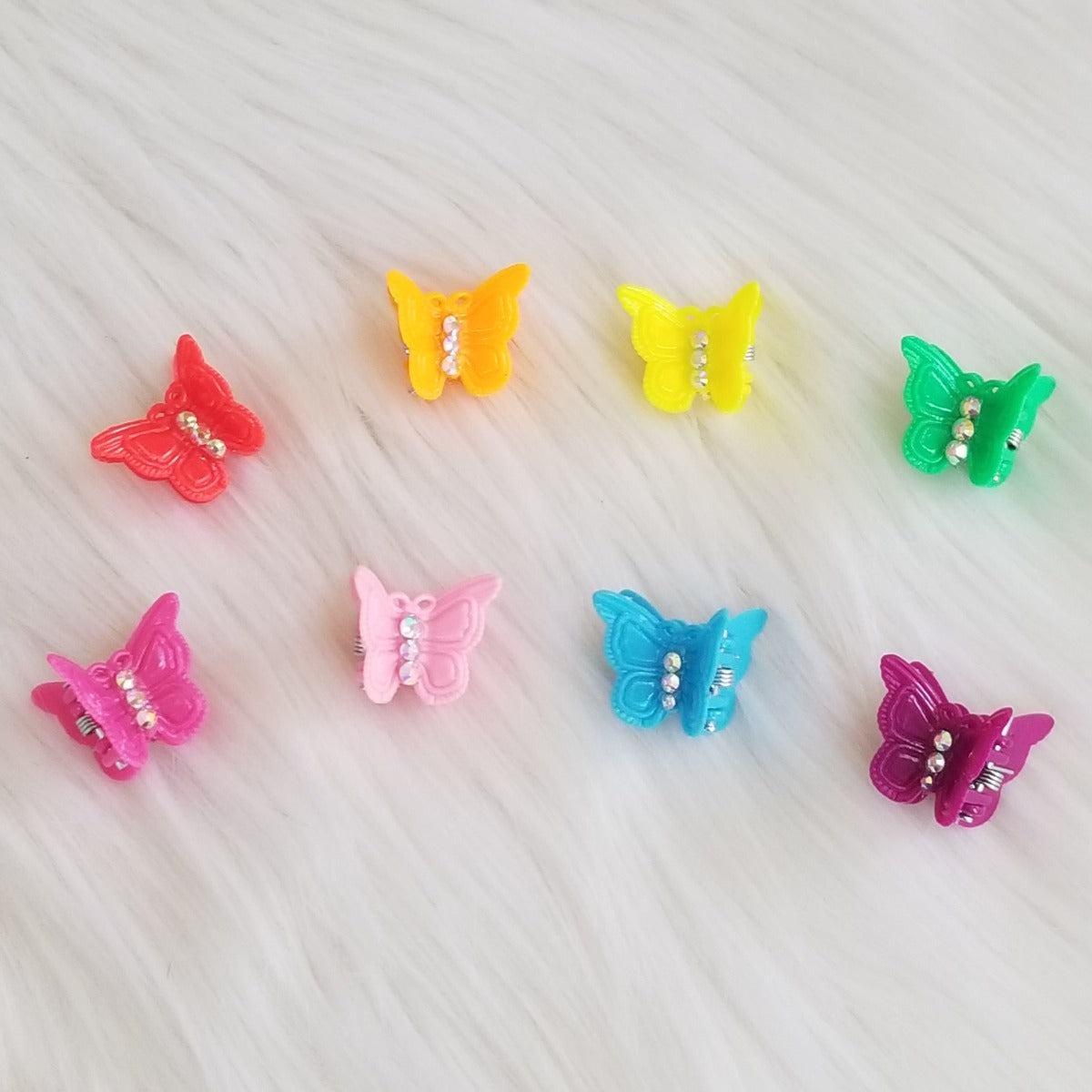 90's Baby Rainbow Butterfly Hair Clips Set of 8 – ELECTRICKITTYCORNS