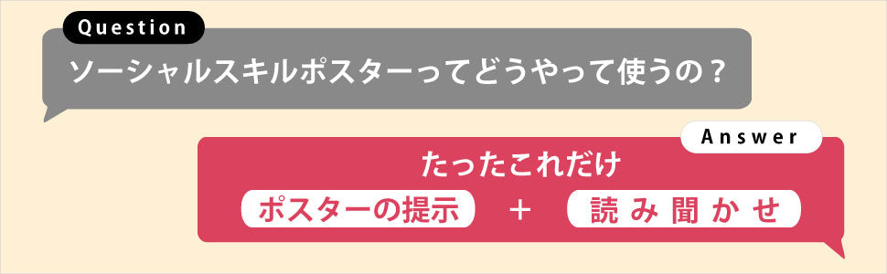 ソーシャルスキルポスターってどうやって使うの？　たったこれだけ　ポスターの提示＋読み聞かせ