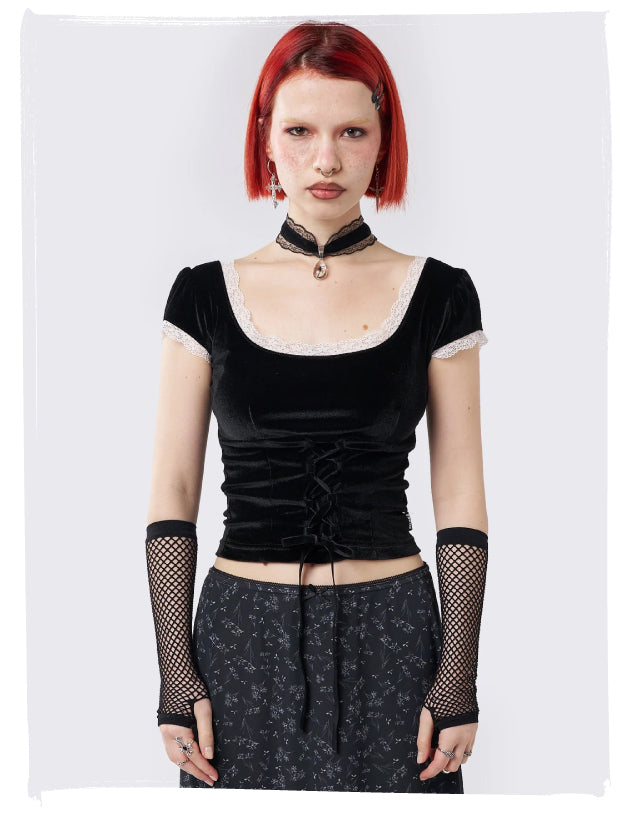 Black Magic Corset Top  Grunge Aesthetic Outfits – Aesthetic Clothes Store