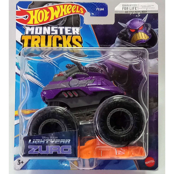 Hot Wheels Monster Trucks, 1 Toy Truck in 1:64 Scale & 1 Crushable Car  (Styles May Vary)