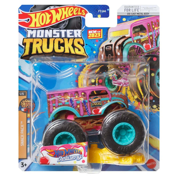 Hot Wheels Monster Trucks Hotweiler, Giant wheels, including connect and  crash car