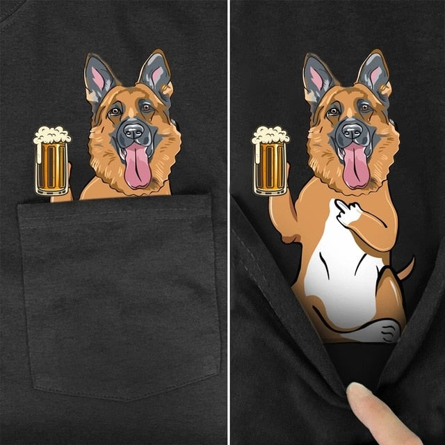 german shepherd middle finger shirt