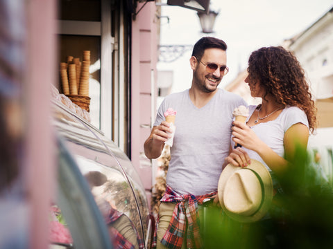 Couple with Ice Cream, How to Increase Employee Retention in Your Ice Cream Shop