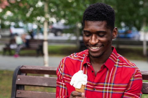 Man with Ice Cream Cone, How to Make Sugar-Free Keto Ice Cream