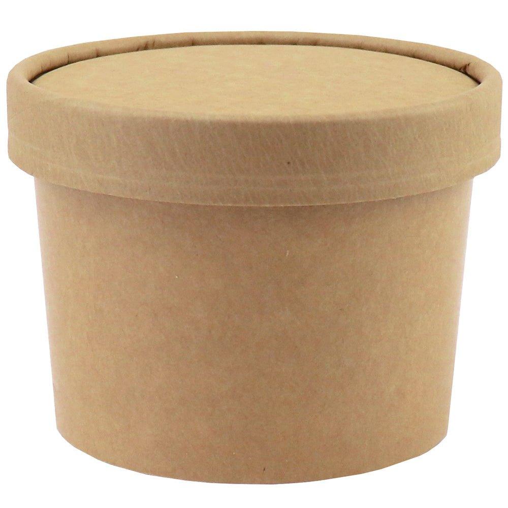 32oz Kraft To Go Quart Containers 250ct With Matching Non Vented Lids -  Frozen Solutions