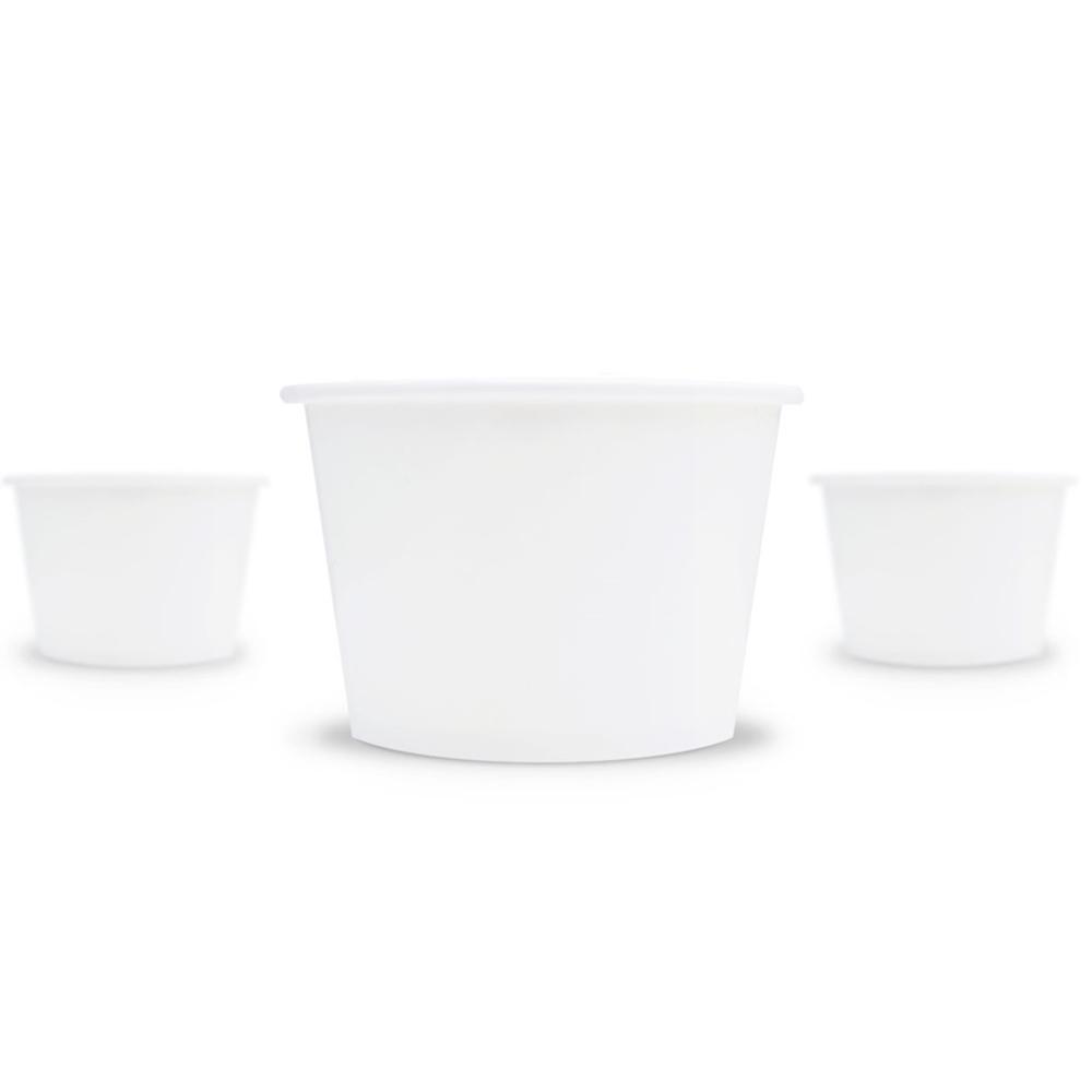 UNIQIFY® 12 oz White Ice Cream Cups - Frozen Dessert Supplies - Frozen  Dessert Supplies