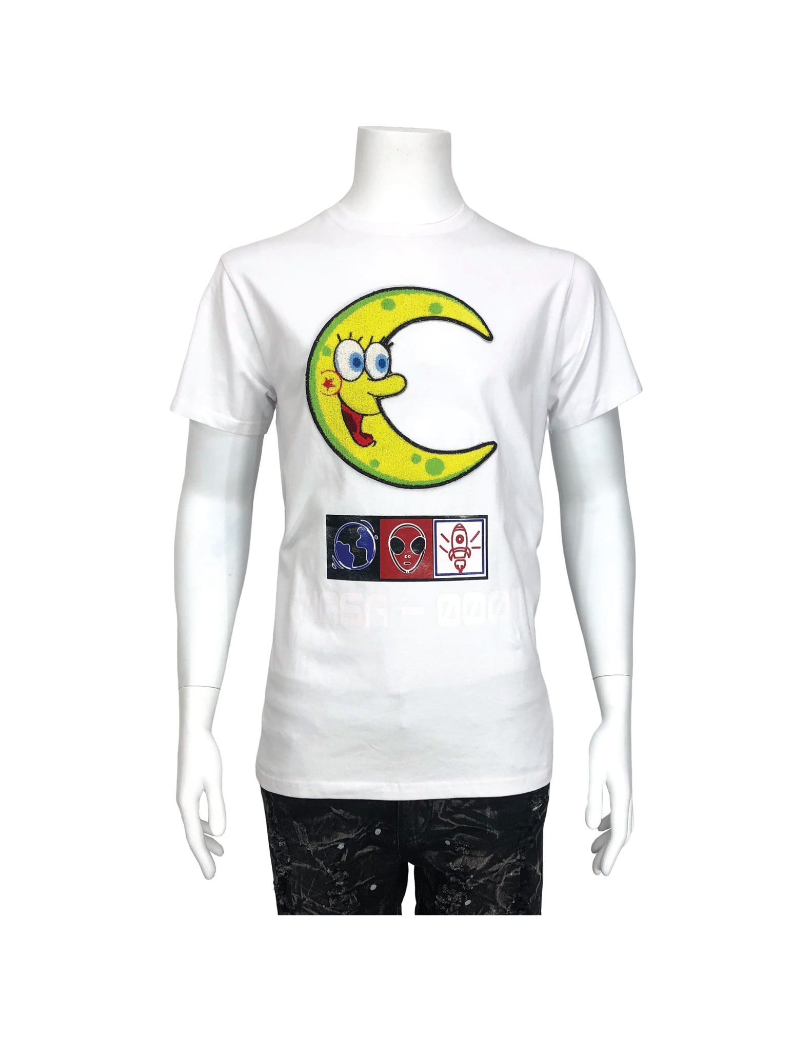 Download Space Moon Chenille Patch T Shirt Ivaluefashion