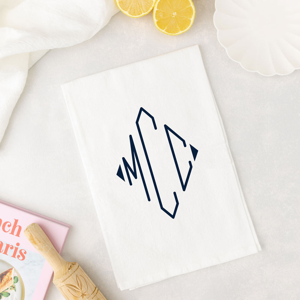 monogram hostess towel set, Mother's Day gift idea, Meredith Collie paper and design