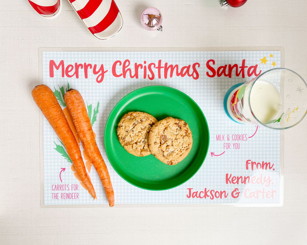 personalized cookies for santa placemat, meredith collie paper