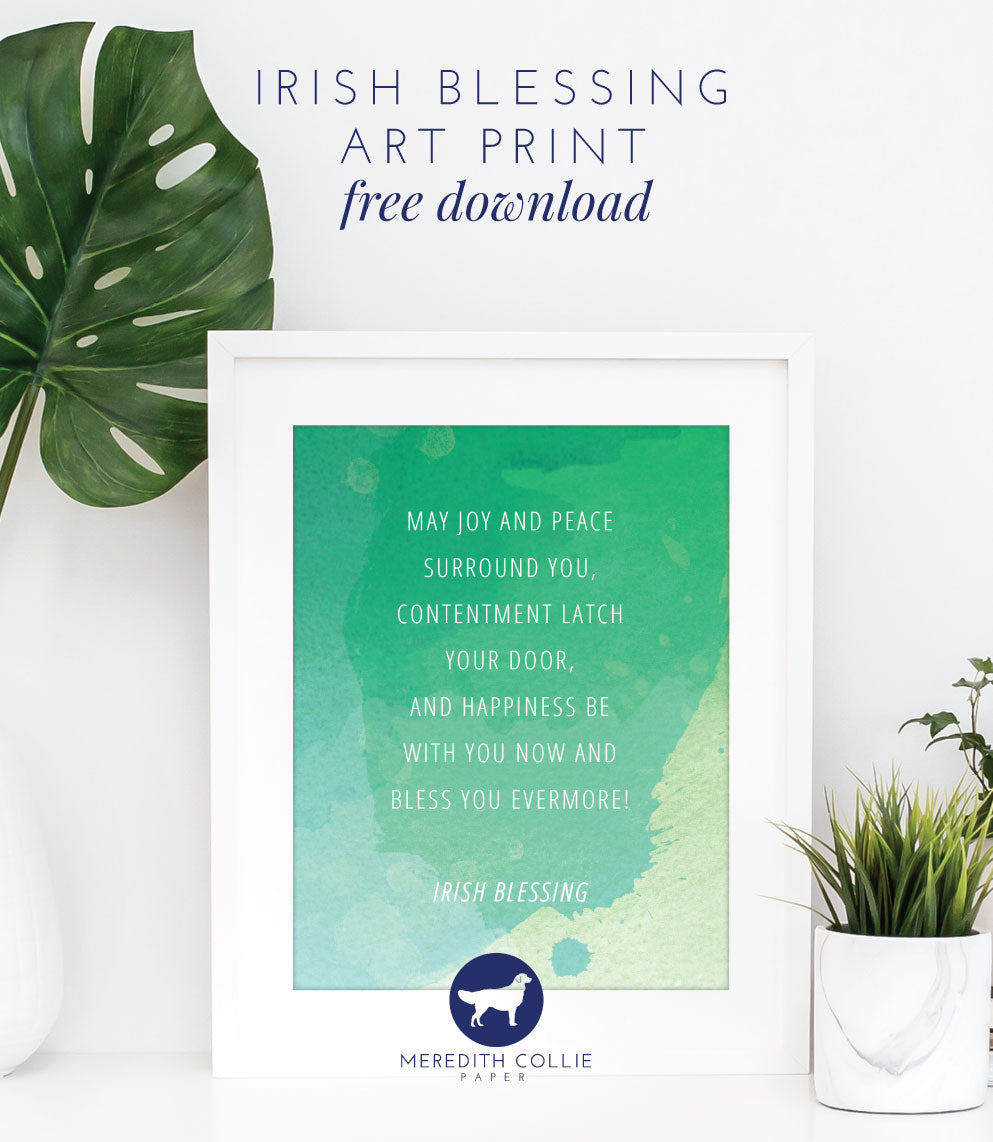 meredith collie paper and design st patricks day irish blessing