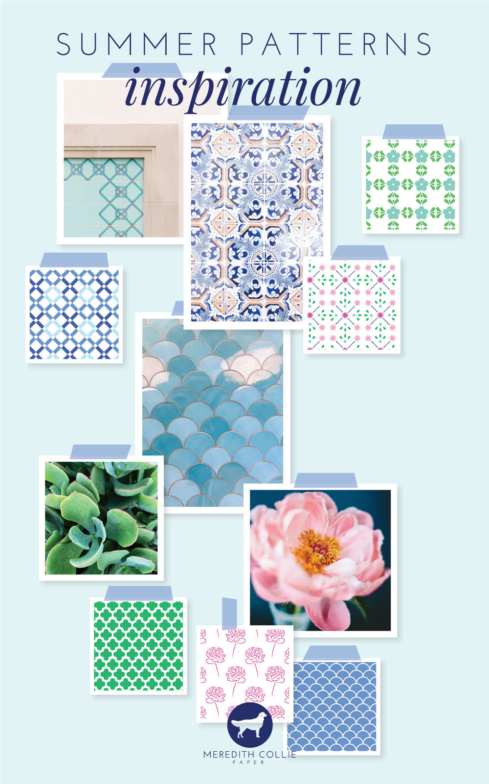 Summer Pattern Inspiration / Portuguese Tiles / Nature