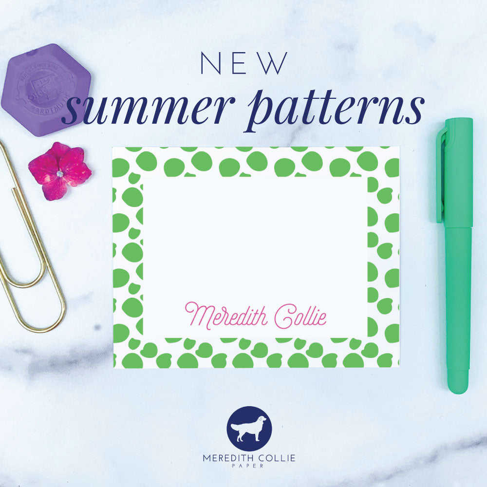 Summer Patterns / Lily Pad Stationery Note Cards