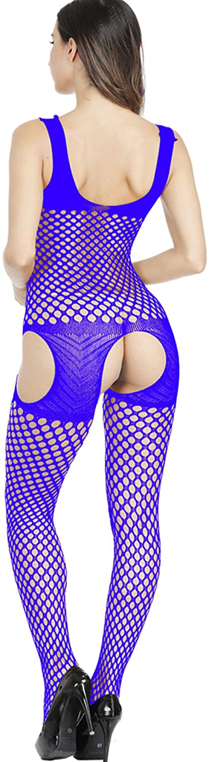 Full Body Fishnet Porn - Full Body Fishnet Stockings Sexy Crotchless Unisex Stripper Bodysuit