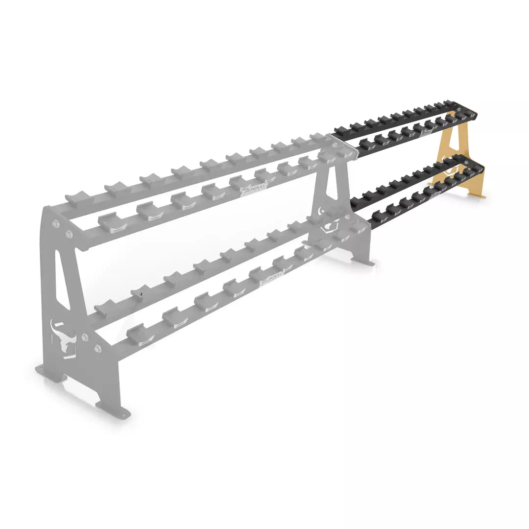 2-Tier Commercial Dumbbell Rack Extension - Tan