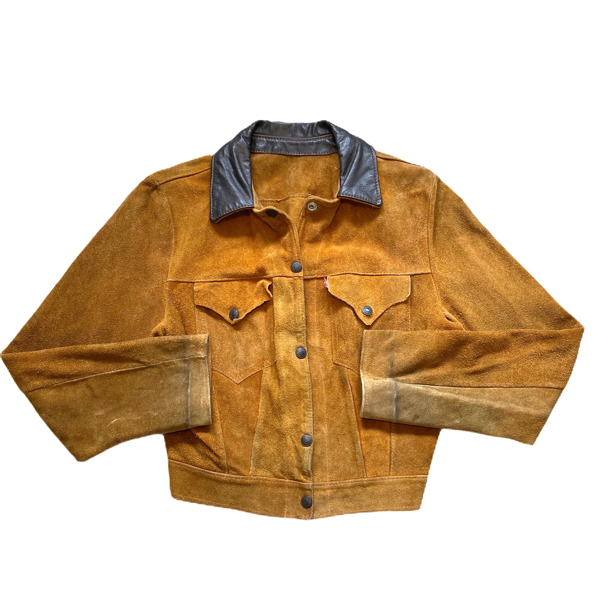 1950s Levis Big E 'Short Horn' Suede Leather Jacket Womens Size S –  ROCKHOPPER VINTAGE