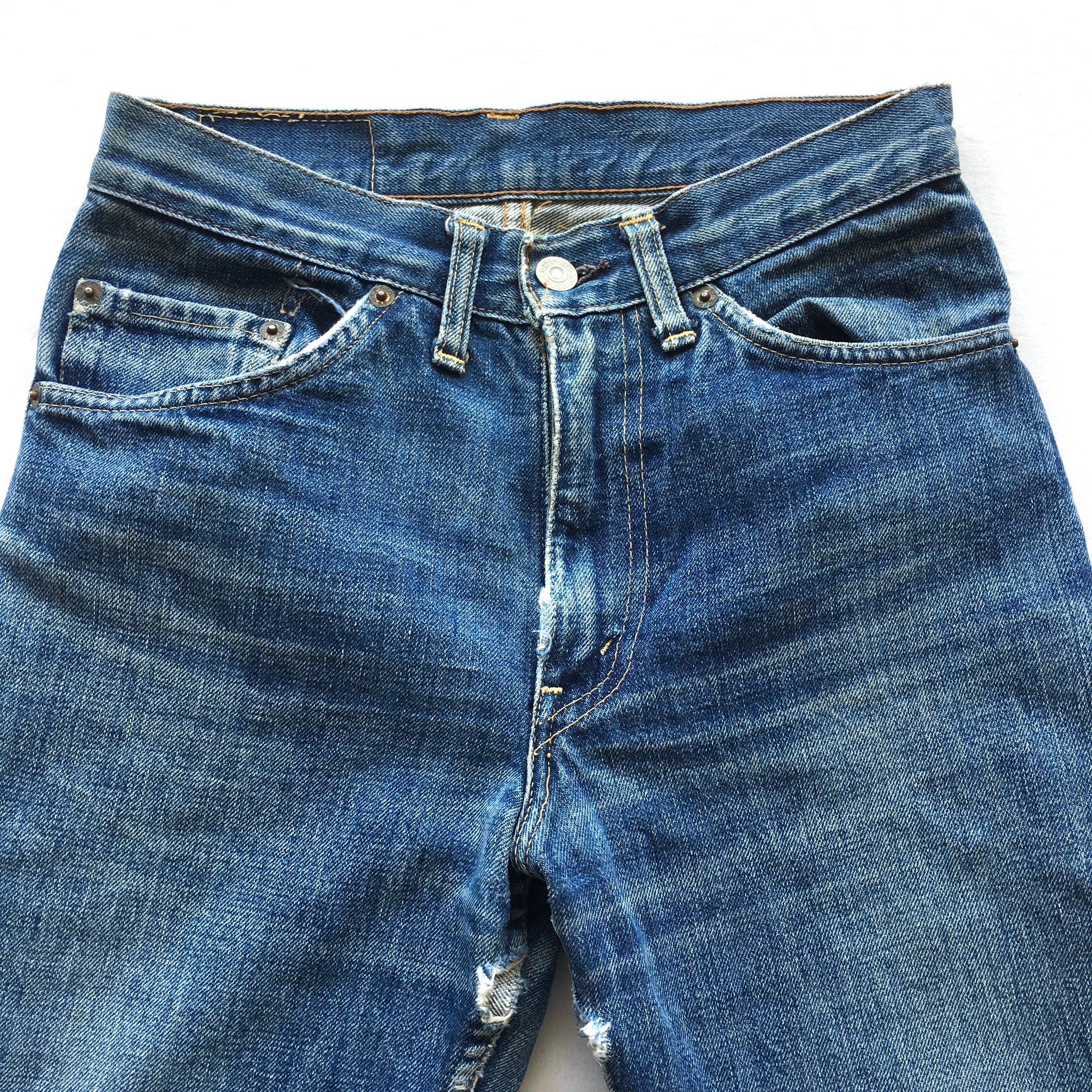 1960s Levis Big E 505 Jeans Size 27x30 – ROCKHOPPER VINTAGE